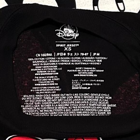 Disney Store Parks Spirit Jersey Minnie Mouse Forever Black White Striped,XSmall - Picture 9 of 9